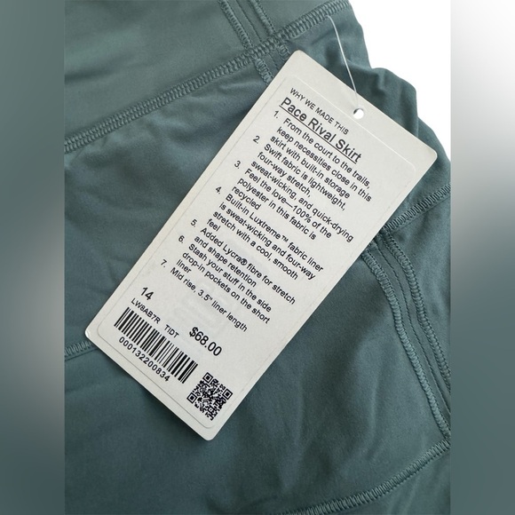 Lululemon Pace Rival Mid Rise Skirt in Tidewater Teal - Picture 8 of 9